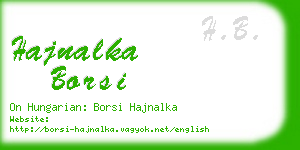 hajnalka borsi business card